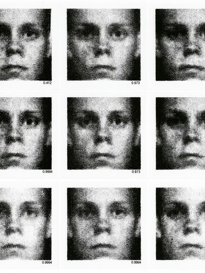 Warhol Face Grid Print. poster