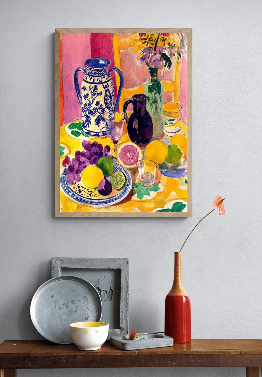 Colorful Still Life Watercolor Poster. — room view 3