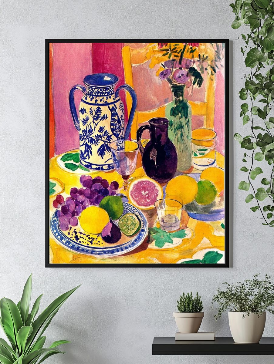 Colorful Still Life Watercolor Poster. — room view 4