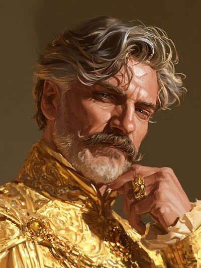 Gilded Gentleman Portrait Print.