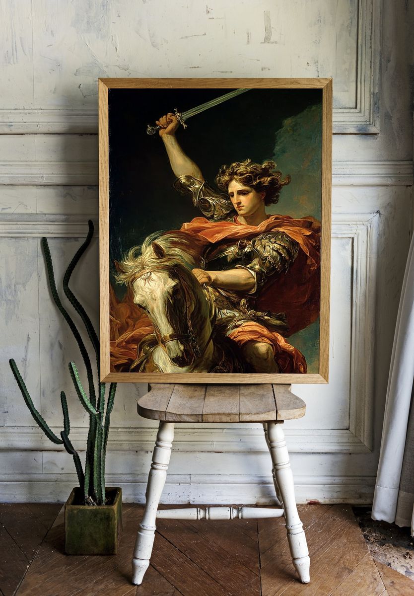 Knight on Horseback Fine-Art Print. room preview