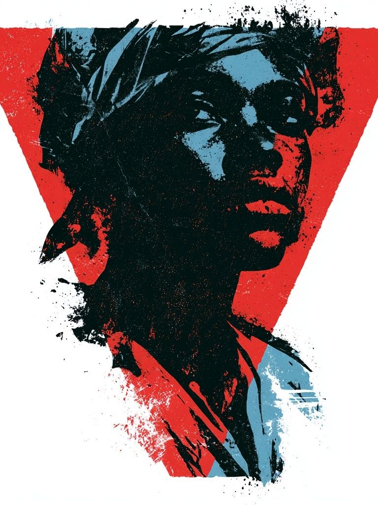 Abstract Portrait Pop-Art Poster. poster detail