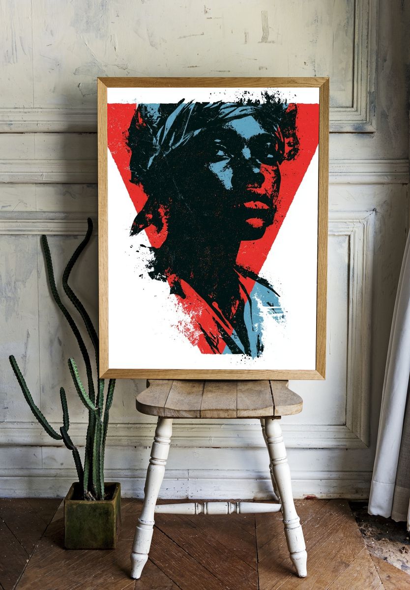 Abstract Portrait Pop-Art Poster. room preview