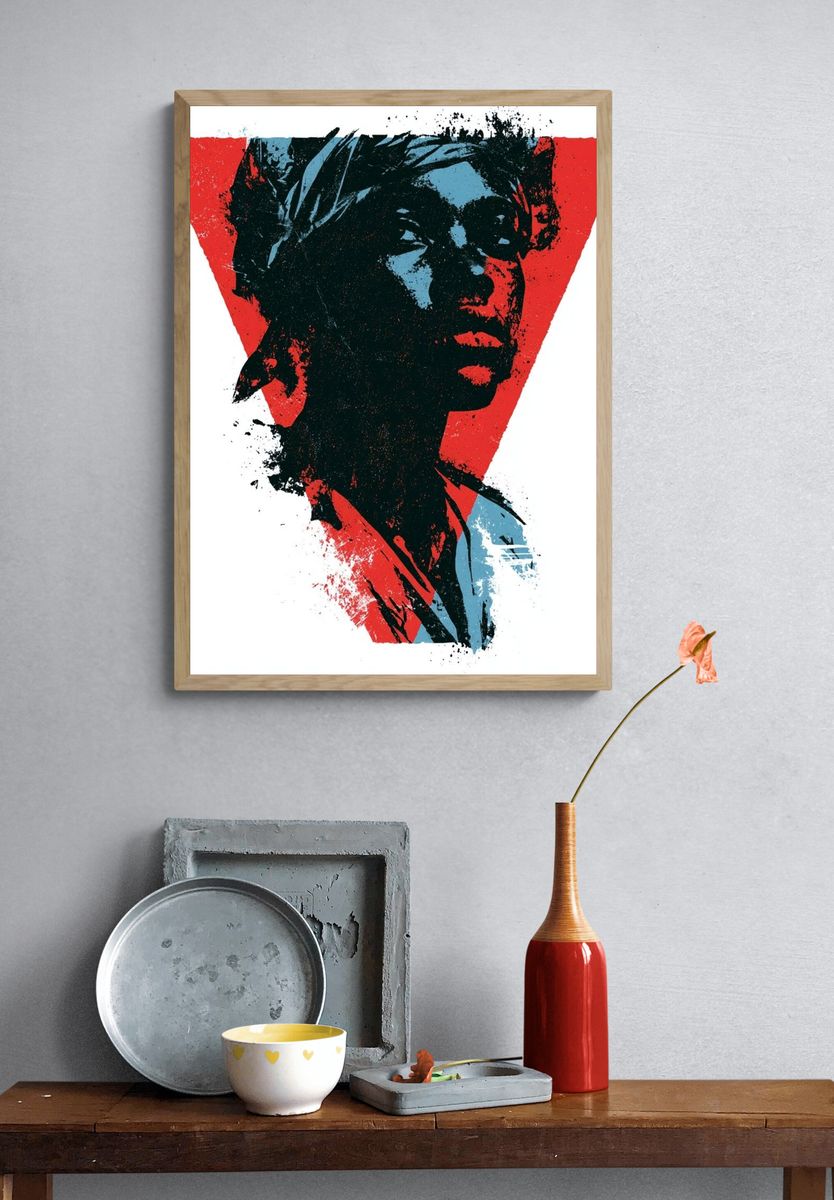 Abstract Portrait Pop-Art Poster. — room view 3