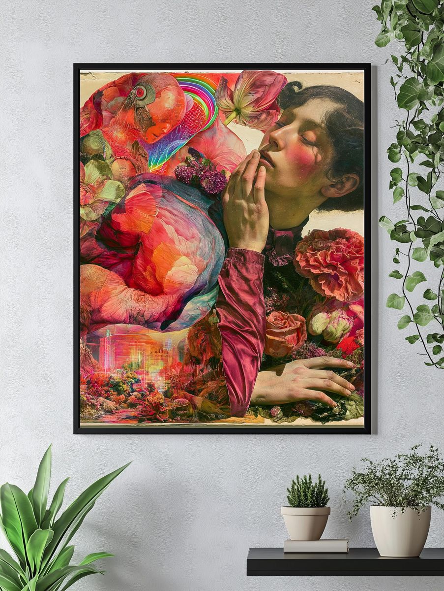 Floral Dream Portrait Print. — room view 4