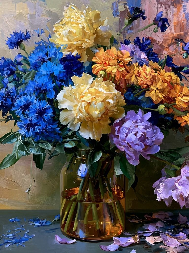 Colorful Floral Bouquet Fine-Art Print. poster detail