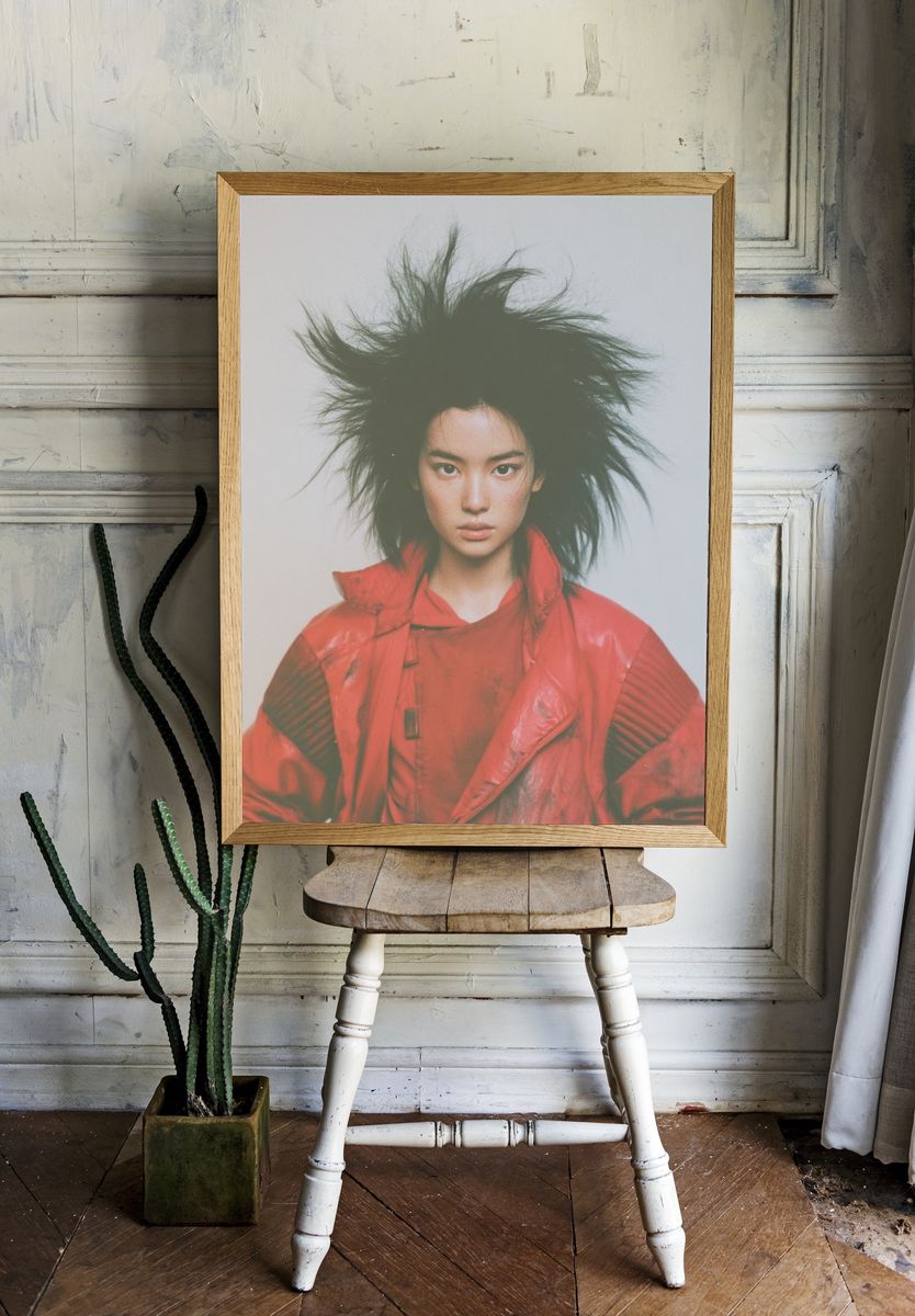 Avant-Garde Fashion Portrait Poster. room preview