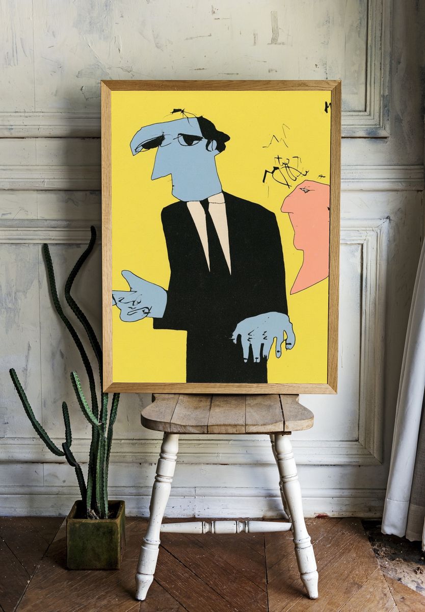 Abstract Figure Pop-Art Poster. room preview