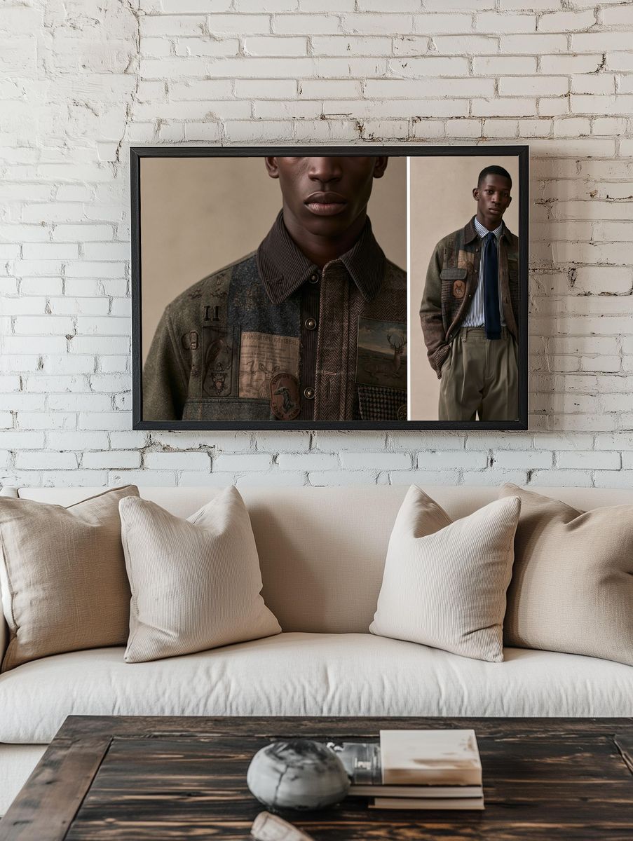 Editorial Fashion Portrait Poster. room preview