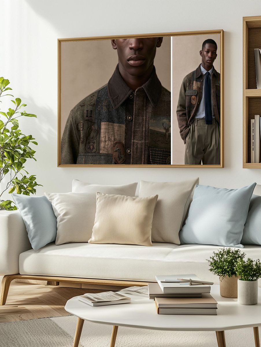 Editorial Fashion Portrait Poster. — room view 2