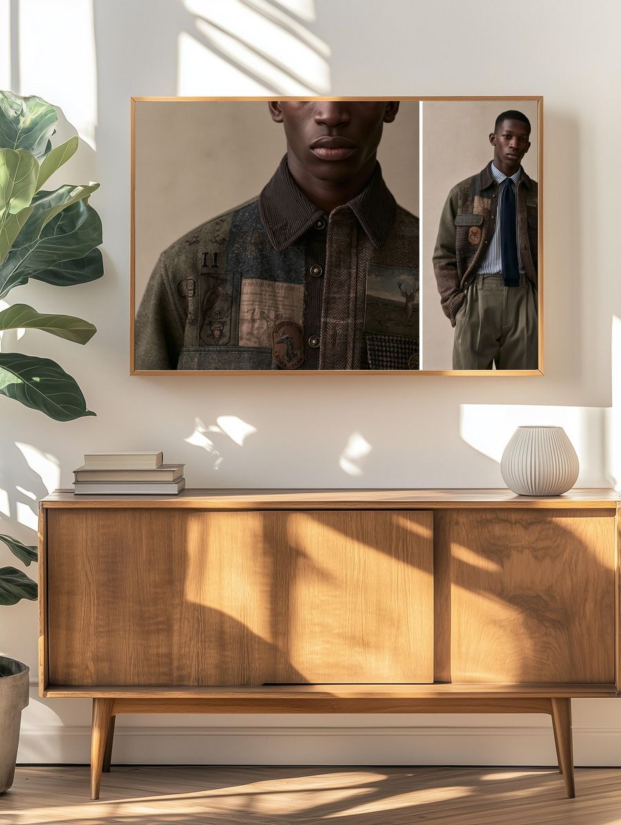 Editorial Fashion Portrait Poster. — room view 3