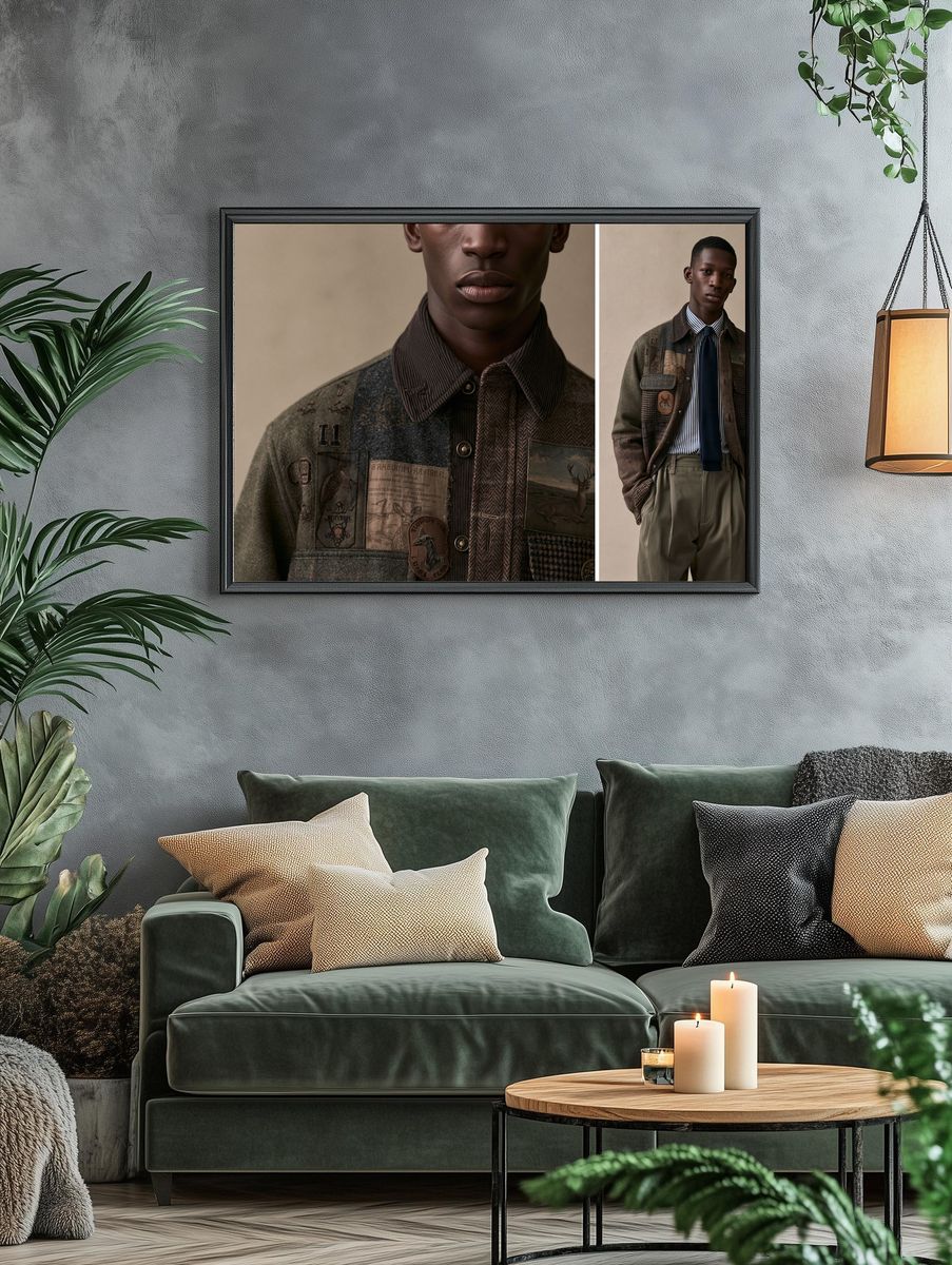 Editorial Fashion Portrait Poster. — room view 4