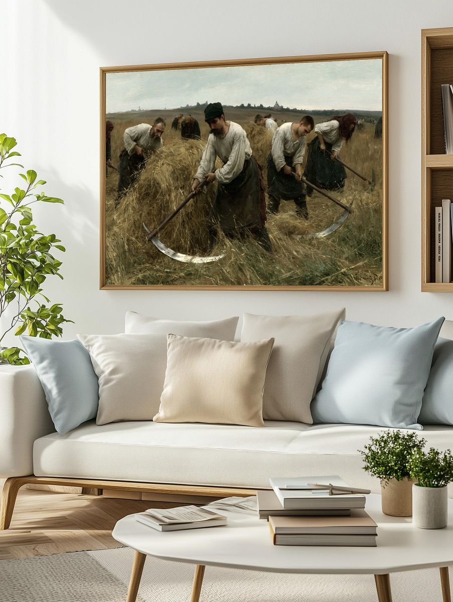 Harvesters in the Field Fine-Art Print. — room view 2
