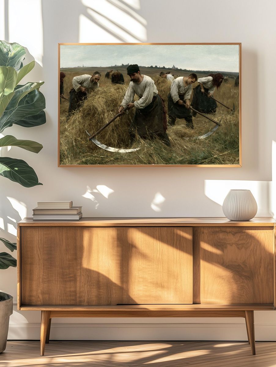 Harvesters in the Field Fine-Art Print. — room view 3