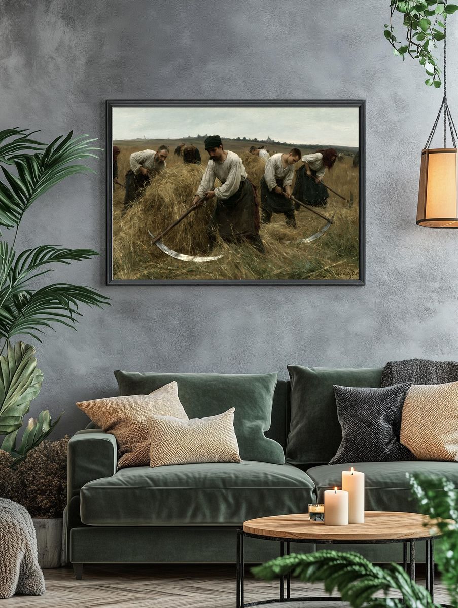 Harvesters in the Field Fine-Art Print. — room view 4