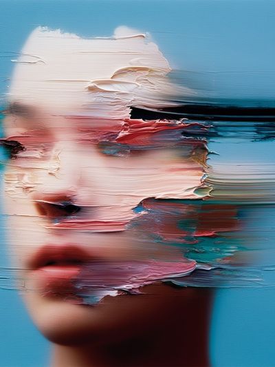 Glitched Portrait Fine-Art Poster.