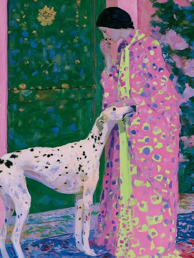 Woman and Dalmatian Fine-Art Print.