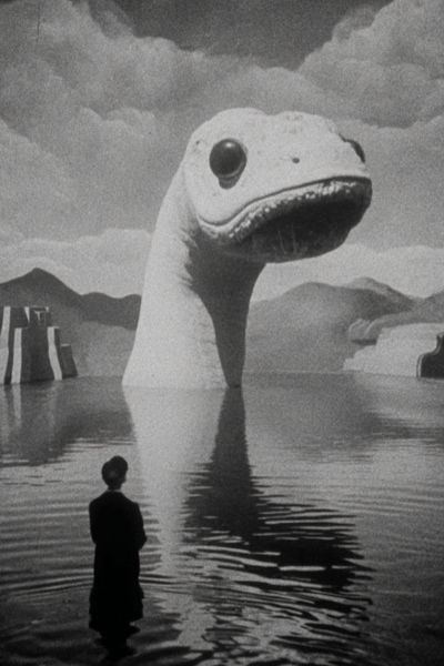 Surreal Creature in Water — Fine Art Print. poster print