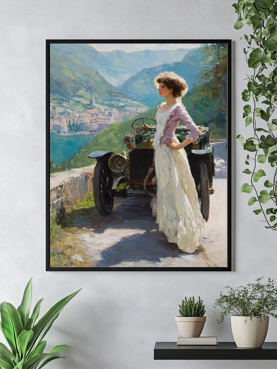 Vintage Roadside Elegance Print. — room view 4