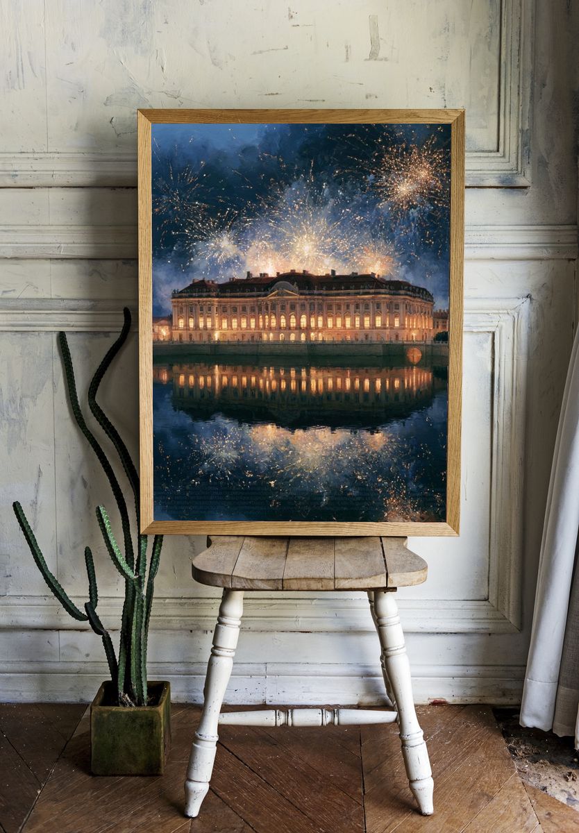 Palace Fireworks Night — Fine-Art Print. — room view 1