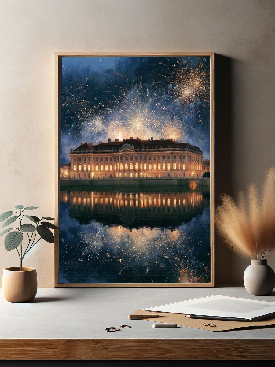 Palace Fireworks Night — Fine-Art Print. — room view 2