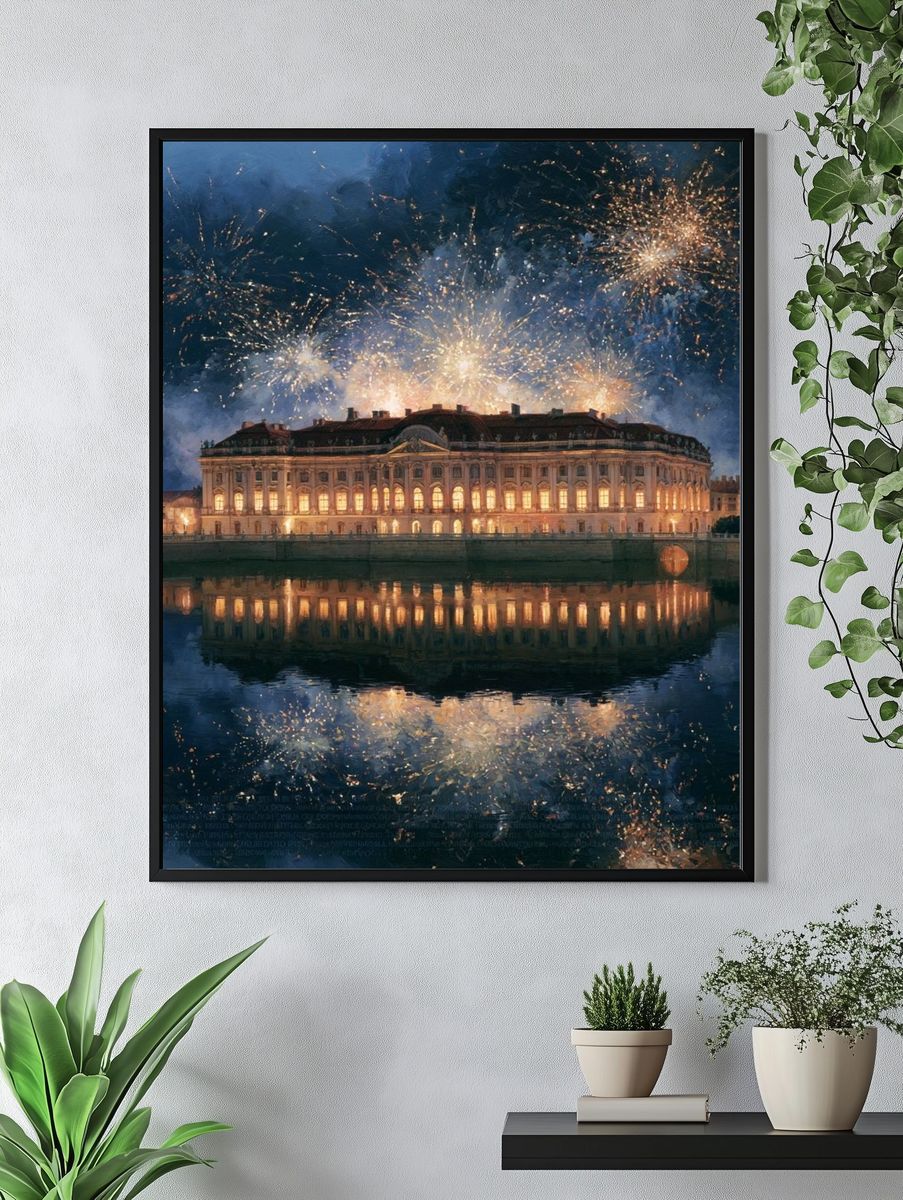 Palace Fireworks Night — Fine-Art Print. — room view 4