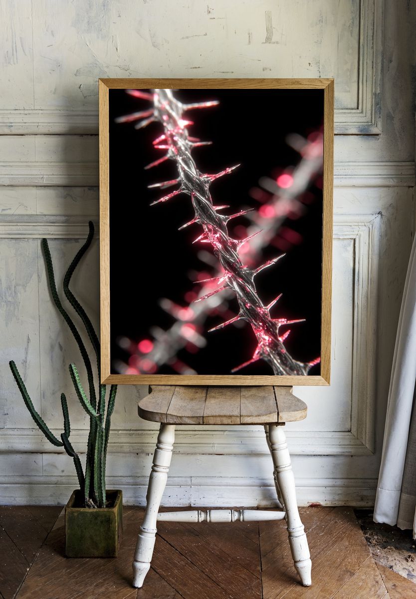 Abstract Thorny Structure — Fine Art Print. — room view 1