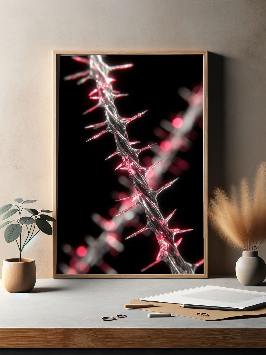 Abstract Thorny Structure — Fine Art Print. — room view 2