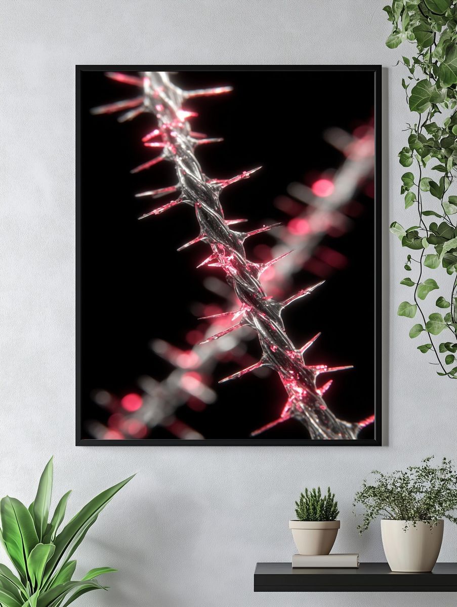 Abstract Thorny Structure — Fine Art Print. — room view 4