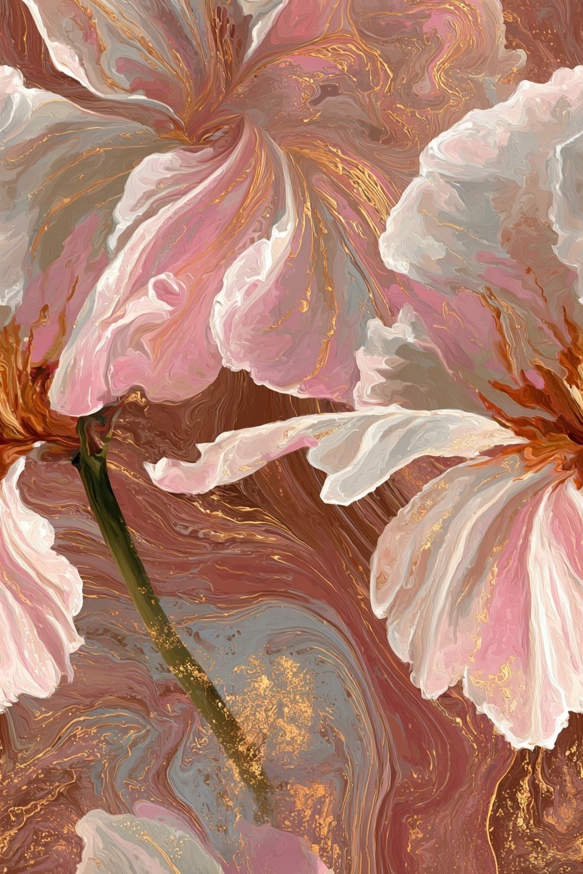 Elegant Floral Abstract Poster. poster detail