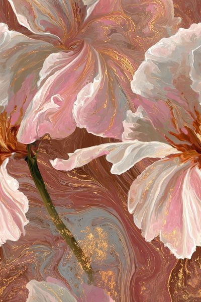 Elegant Floral Abstract Poster. poster