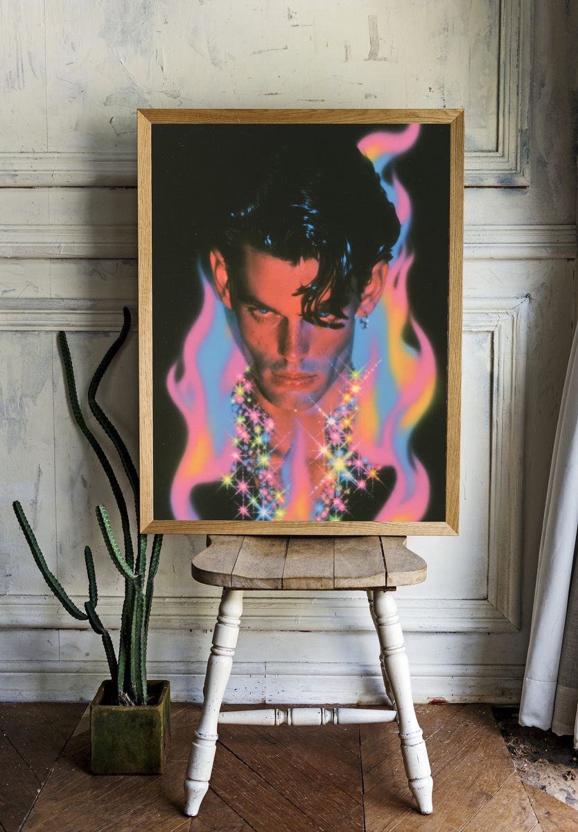 Neon Portrait Fine-Art Poster. — room view 1