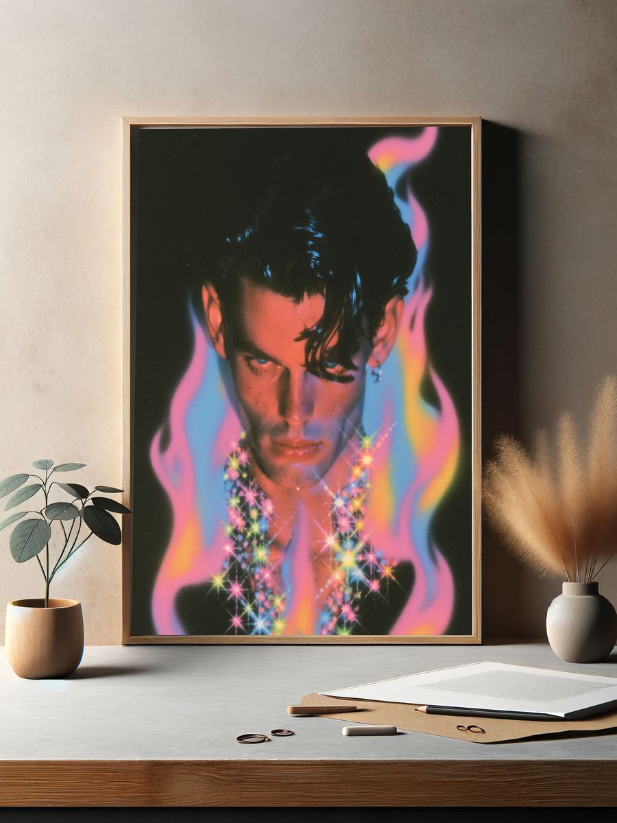 Neon Portrait Fine-Art Poster. — room view 2