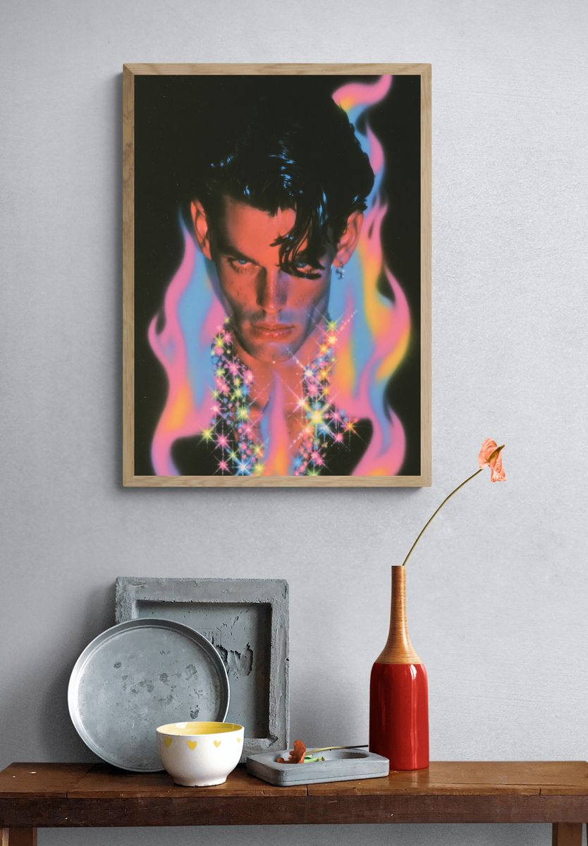 Neon Portrait Fine-Art Poster. — room view 3