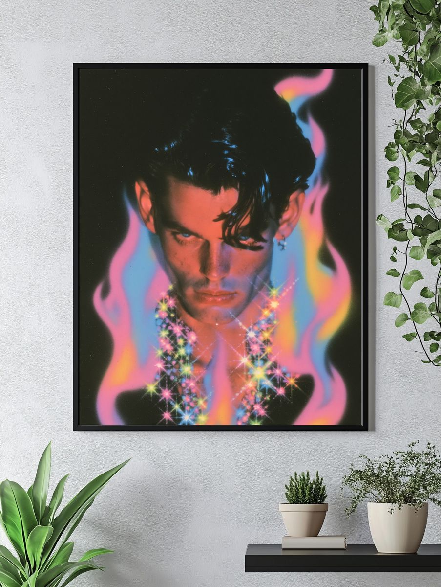 Neon Portrait Fine-Art Poster. — room view 4
