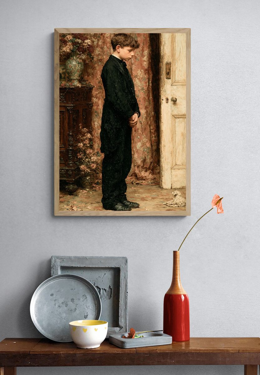 Boy in Black Suit Fine-Art Print. — room view 3