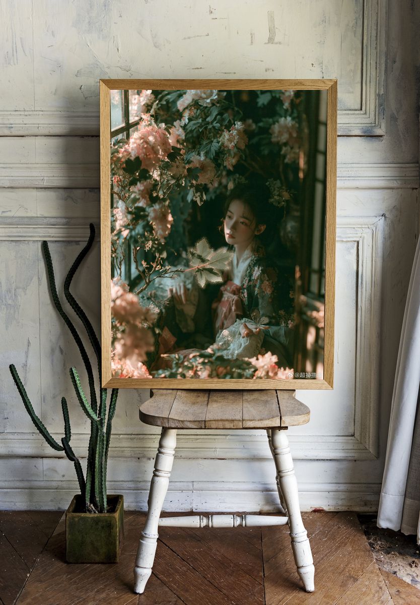 Floral Portrait — Fine-Art Print. room preview