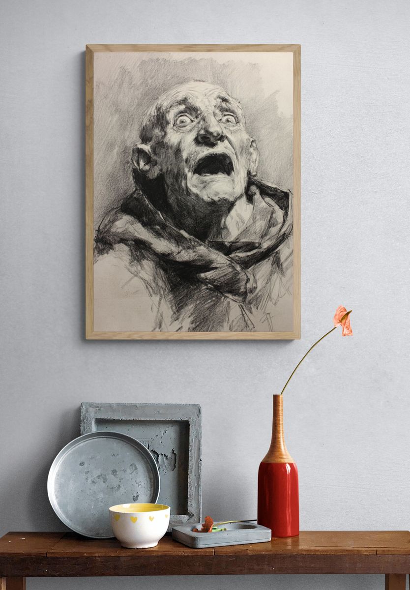 Screaming Monk — Fine Art Print. — room view 3