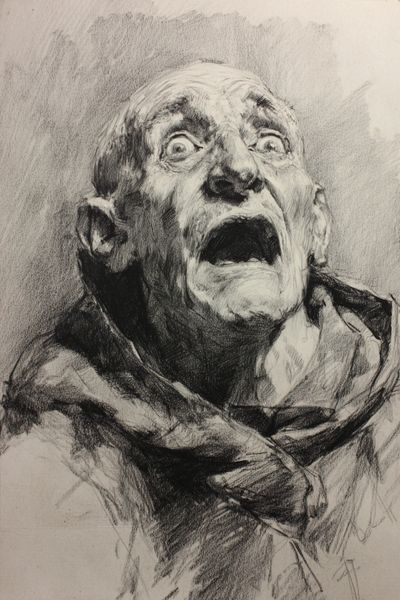 Screaming Monk — Fine Art Print. poster