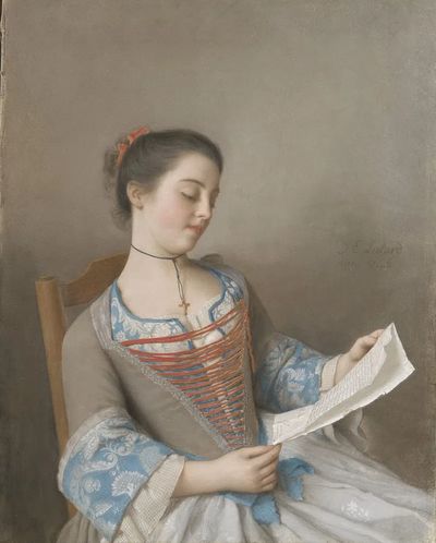 Young Woman Reading — Fine Art Print. poster print
