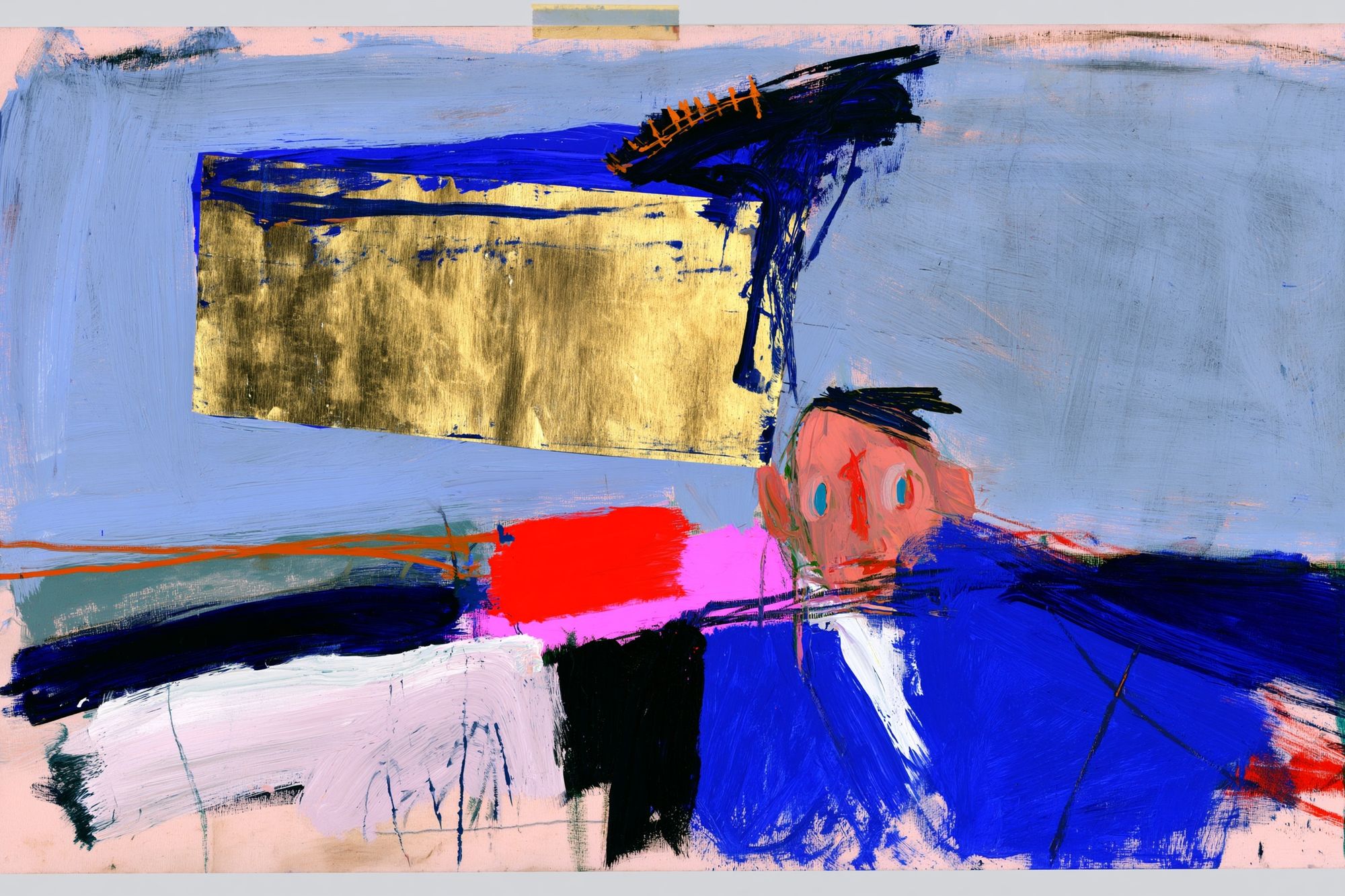 Abstract Brushstroke Portrait Poster. poster detail
