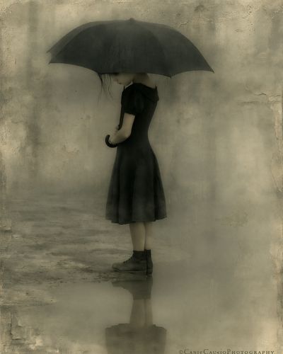 Girl with Umbrella — Fine-Art Print.
