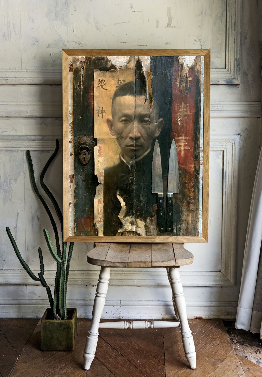 Samurai Portrait Fine-Art Poster. — room view 1