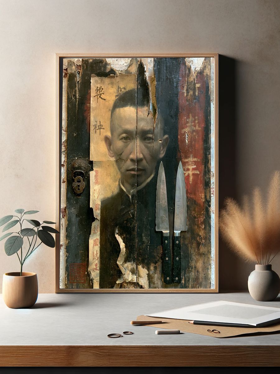 Samurai Portrait Fine-Art Poster. — room view 2
