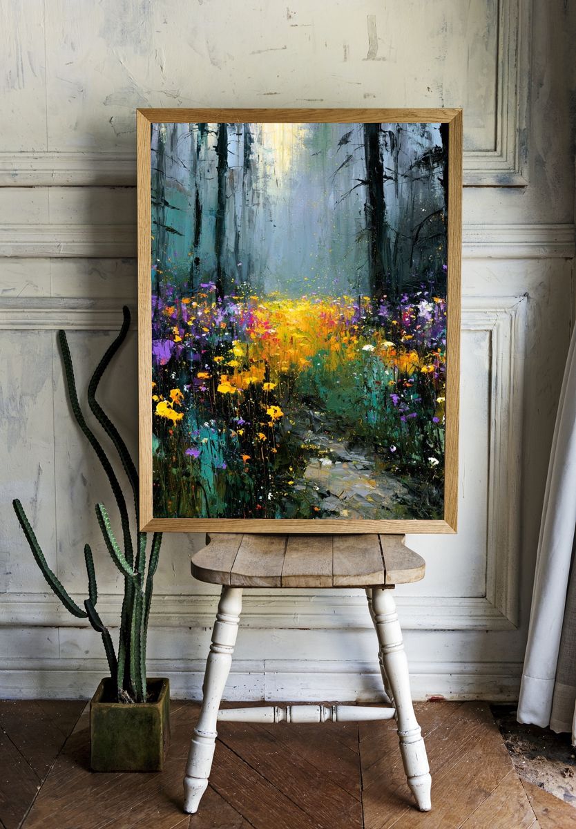 Enchanted Forest Path Fine-Art Print. — room view 1