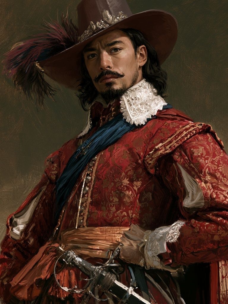 Musketeer Portrait Fine-Art Poster. poster detail