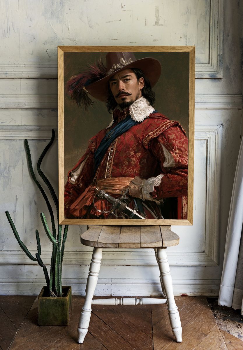 Musketeer Portrait Fine-Art Poster. room preview