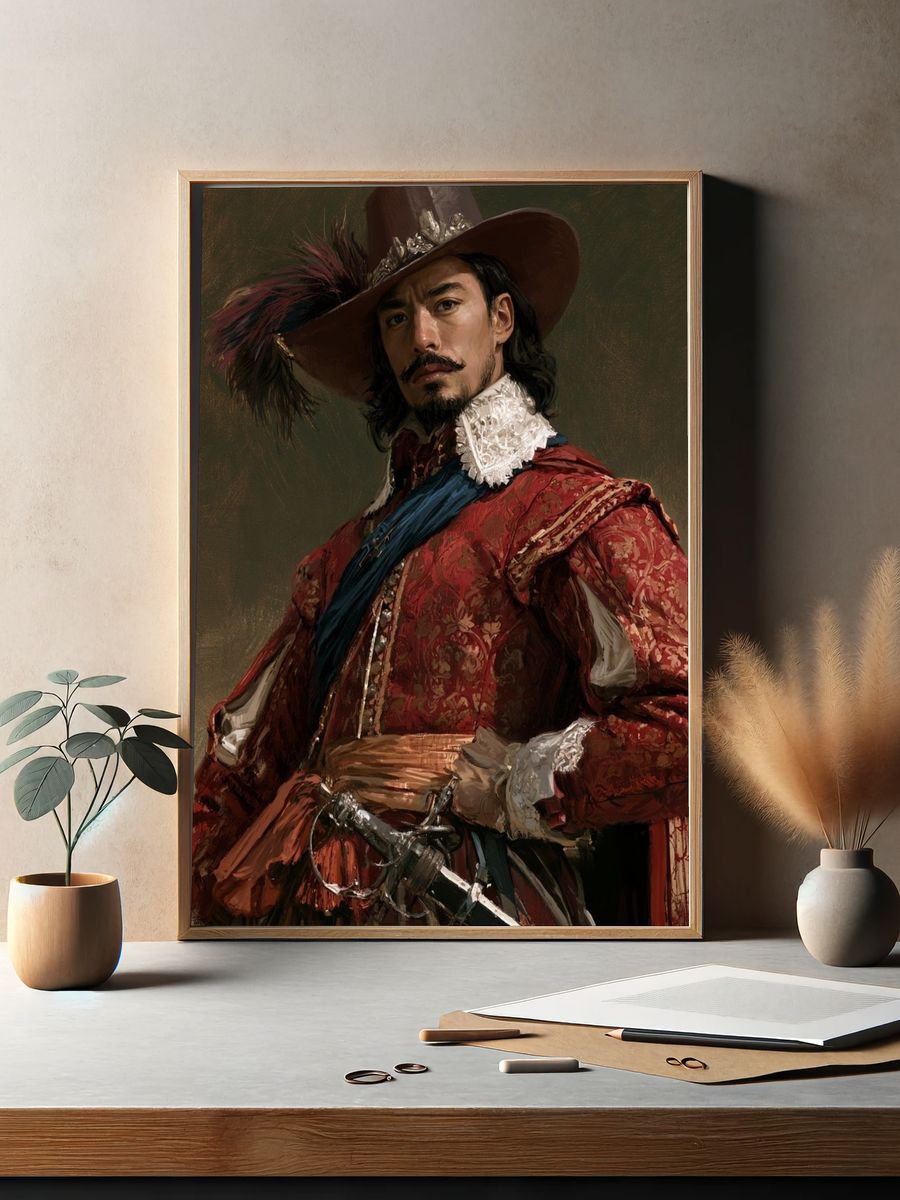 Musketeer Portrait Fine-Art Poster. — room view 2