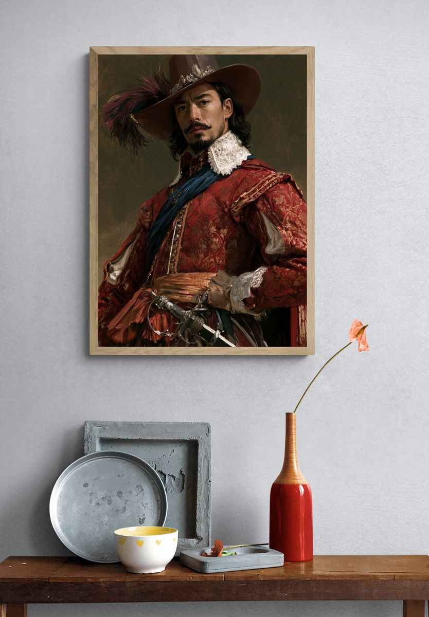 Musketeer Portrait Fine-Art Poster. — room view 3