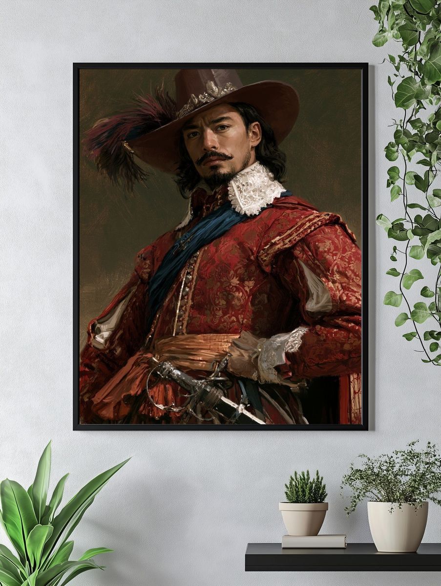 Musketeer Portrait Fine-Art Poster. — room view 4